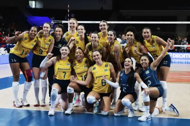 Brasil sofre, mas bate Bélgica no tie-break e mantém 100% na Liga das Nações