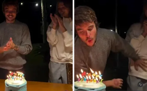 João Lucas nega gravidez de Sasha Meneghel após gesto em festa de aniversário