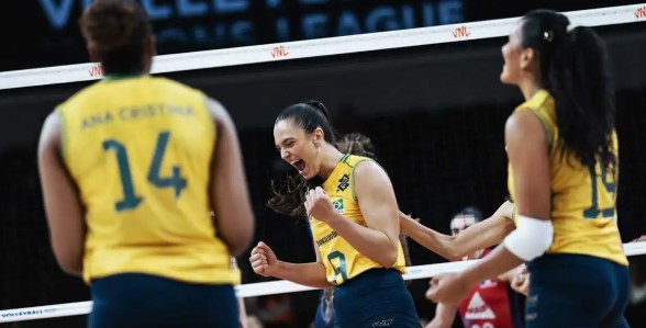 Brasil domina França e segue sem perder na Liga das Nações feminina