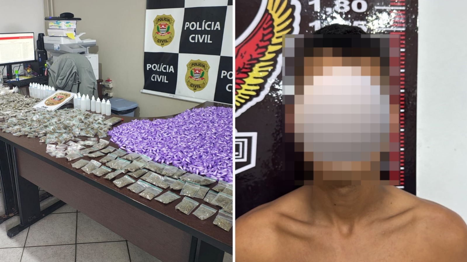 Polícia encontra megaestoque de drogas em Mongaguá e prende suspeito de abastecer tráfico