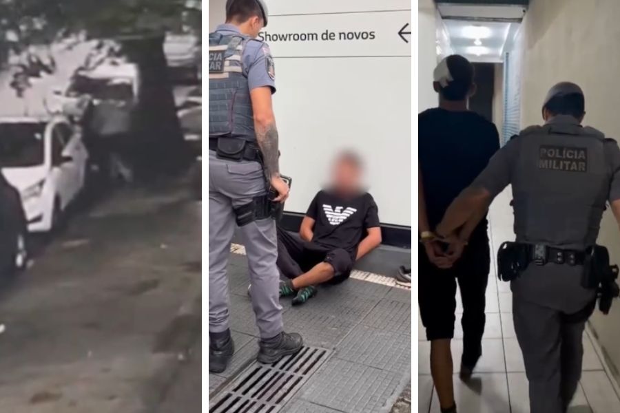Homem briga com bandidos durante assalto, leva mordida na mão e suspeito termina preso em Santos