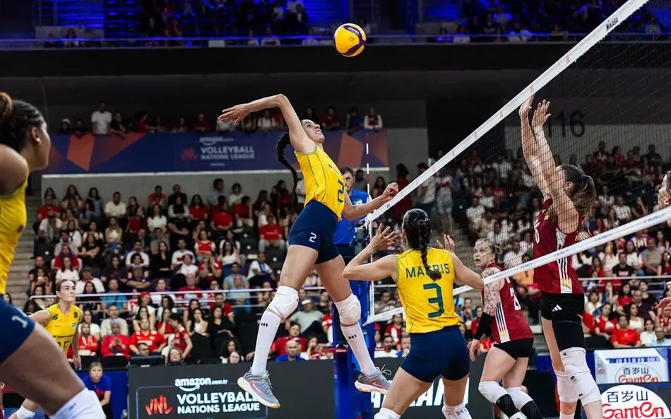 Brasil perde para Alemanha e fica sem invencibilidade e liderança na VNL