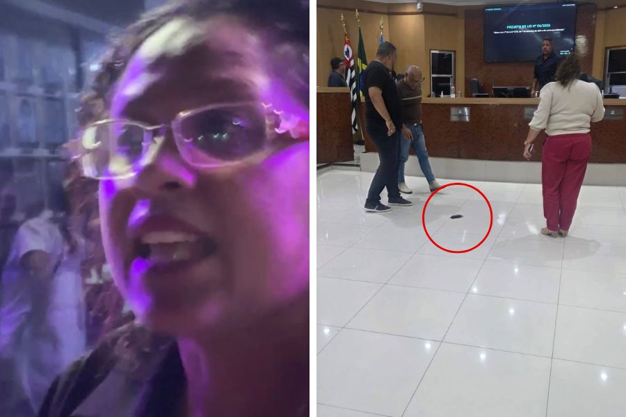 Ex-candidata à prefeitura de Mongaguá arremessa rato morto em plenário durante sessão da Câmara; VÍDEO
