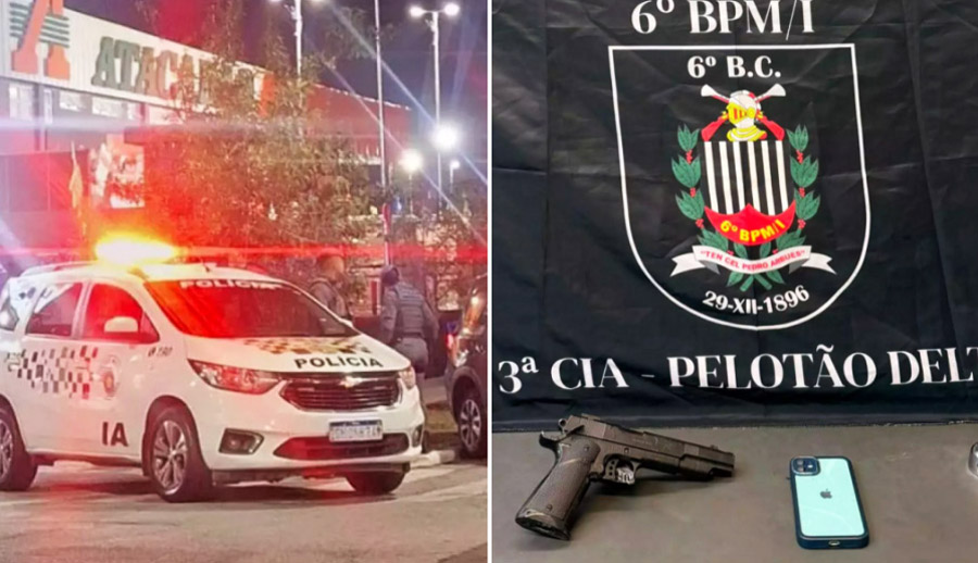 PM atira em grupo suspeito nas proximidades do Atacadão, em Santos; adolescente é apreendido