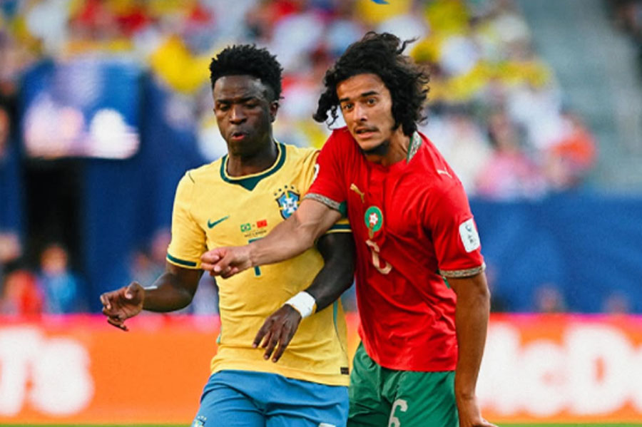 Marrocos sai na frente, mas Vini Jr faz golaço e Brasil empata na estreia da Copa